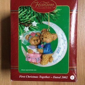 Carlton Cards Heirloom Collection 2002 First Christmas Together Ornament 2 Bears